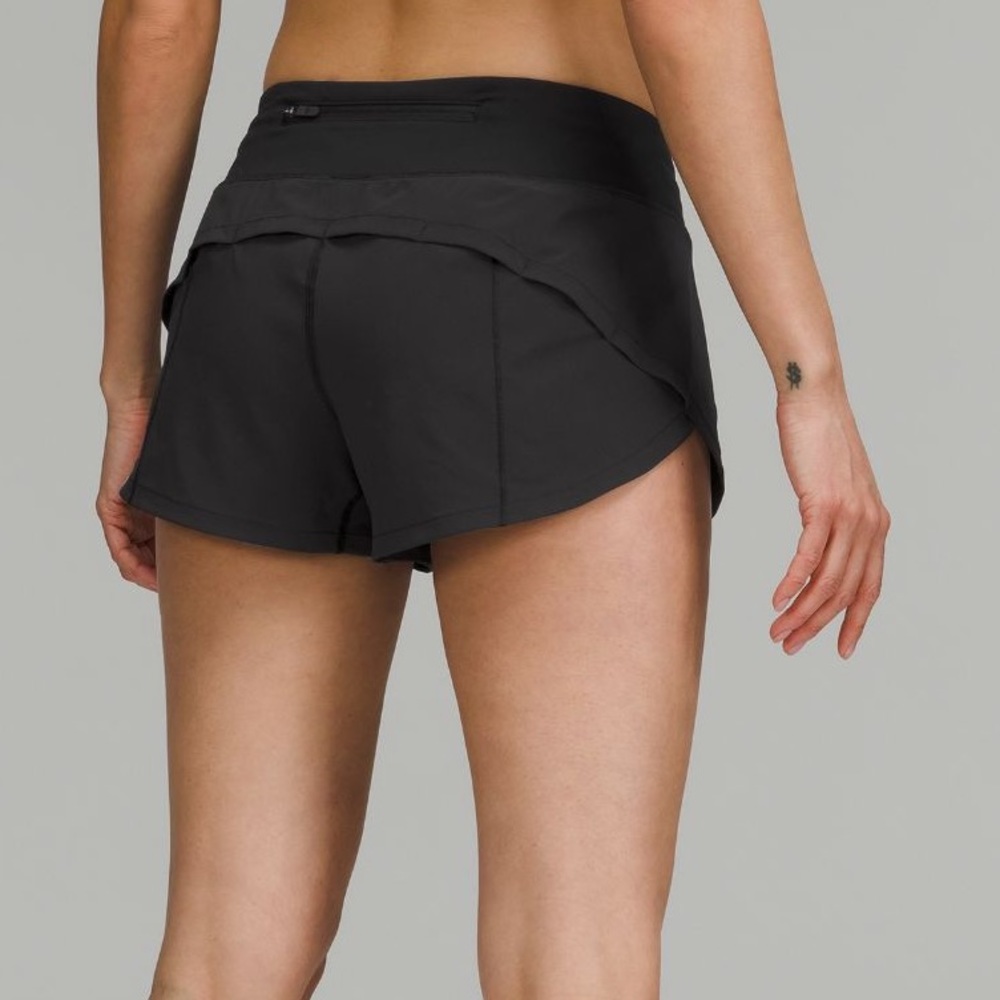 Lululemon Black Speed Up Short 2.5” Size 6